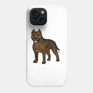 Dog - American Staffordshire Terrier - Cropped Brown Brindle Phone Case