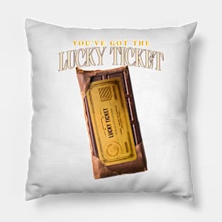 Lucky Ticket Chocolate Factory Pillow