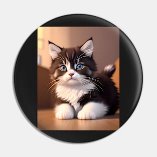 Adorable Kitten - Modern digital art Pin