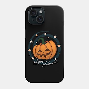 Joyful Halloween with Cute Pumpkin Ghost - funny quotes Phone Case