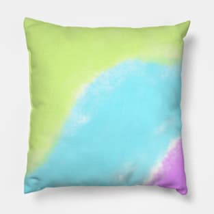 Colorful watercolor abstract texture art Pillow