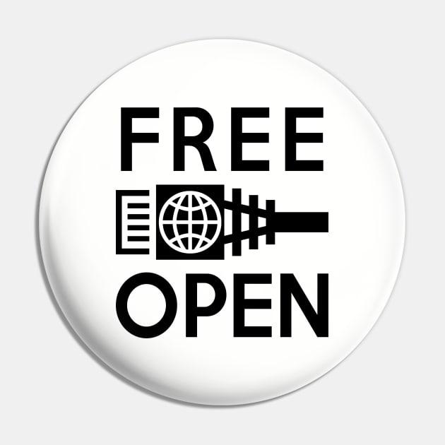 Free and Open Internet Pin by Electrovista
