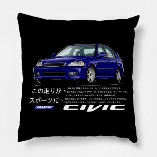 6th GEN CIVIC SEDAN EK EK4 FERIO JDM BLACK Pillow