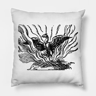 Medieval Mythical Phoenix Pillow