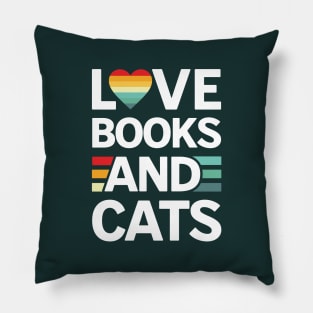 Books And Cats Pillow