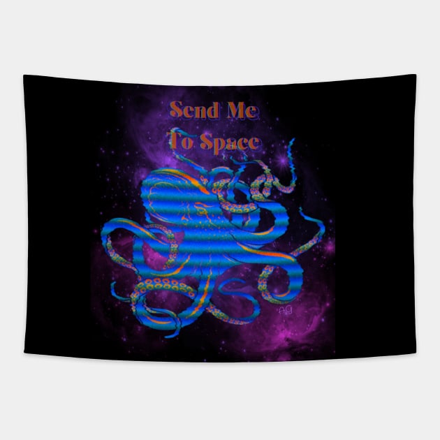 Space Octopus - Anxiety Gang Tapestry by AnxietyGang