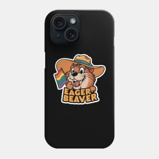Beaver Holding LGBTQ Flag Phone Case