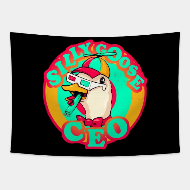 Silly Goose CEO Tapestry by LVBart