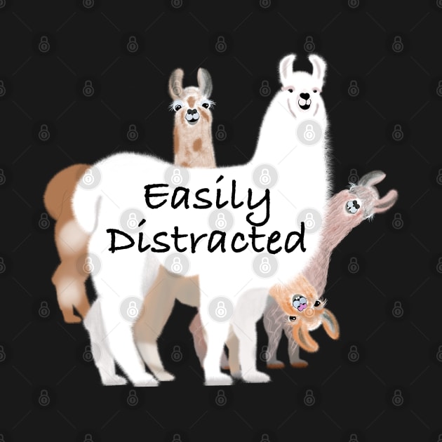 Funny Easily Distracted Llama design by Thepackingllamas 