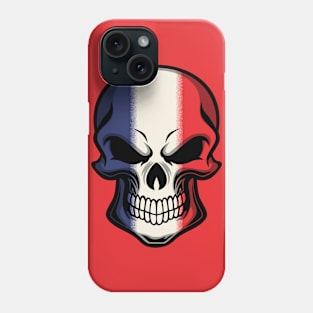 FLAG OF FRANCE ON SKULL EMBLEM Phone Case