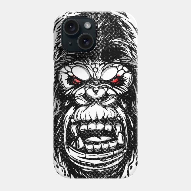 gorilla head Phone Case by manuvila