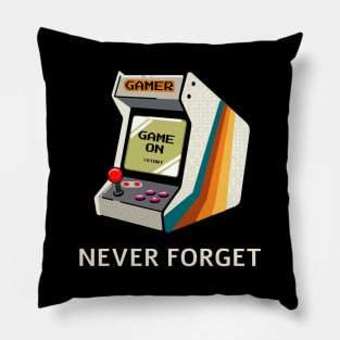 Never Forget Gamer Pillow