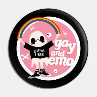 Gay and Emo Badge Pin