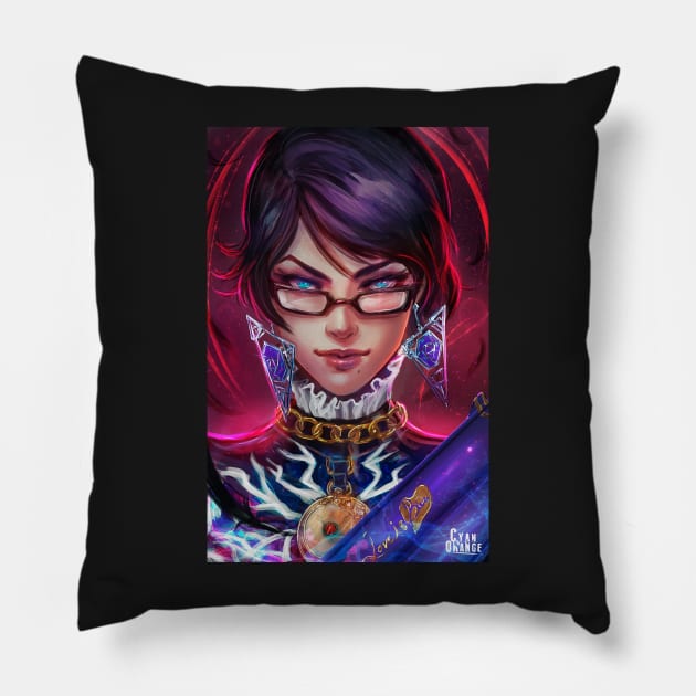 The Eyes of the World - Bayonetta Pillow by Cyan-Orange