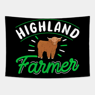 Highland Cow Highland Cattle Highland Farmer Tapestry