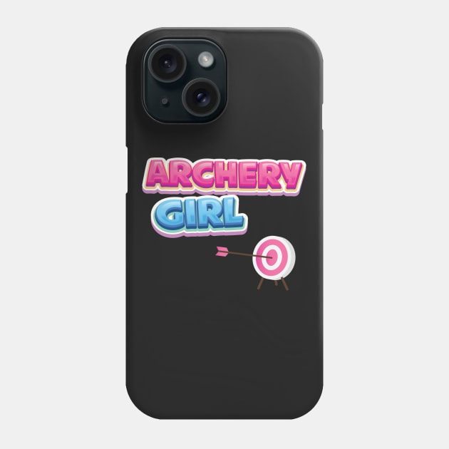 Archery Girl - Target Pink and Blue Gift print Phone Case by theodoros20