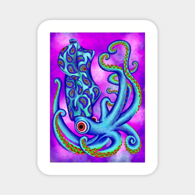 The Paisley Squid Magnet by doubletony