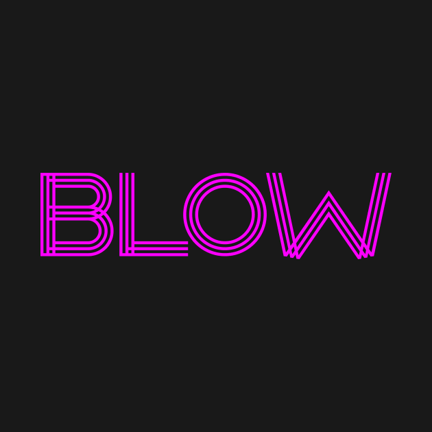 BLOW (parody of GLOW logo, v2 purple text) by Fanboys Anonymous