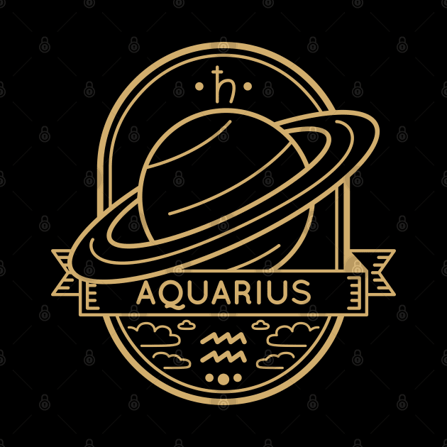 Aquarius Gold Planet Sigil by MimicGaming