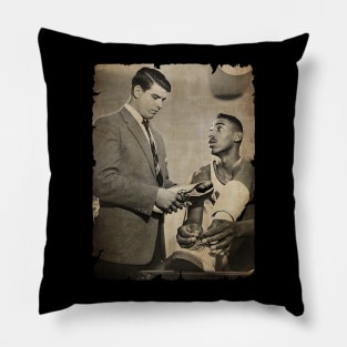 Wilt Chamberlain and John Anderson Vintage Pillow