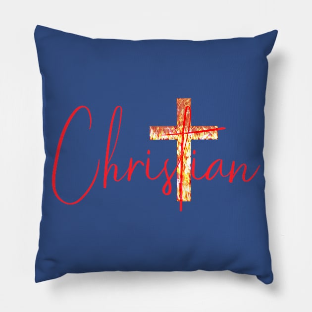 Christian Cross Faith Print. Christian face mask gift. Faith Apparel. Pillow by CreativeJourney