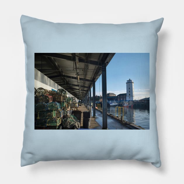 North Shields Fish Quay Pillow by Violaman