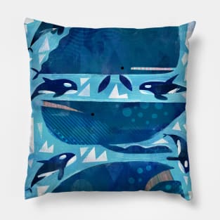 Orca Whales 2 Pillow