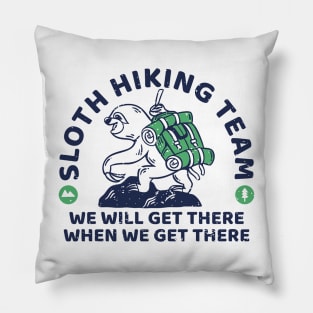 Sloth Hiking Team Pillow