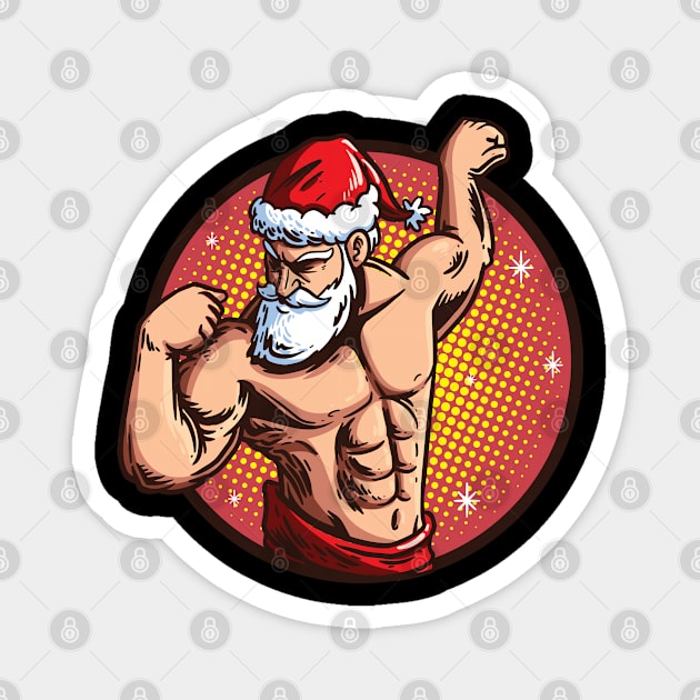 Strong Santa Magnet by gdimido