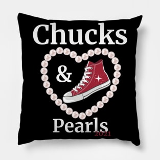 Chucks and Pearls 2021 Harris Biden Pillow