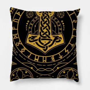 Mjolnir - The Hammer of Thor | Norse Pagan Symbol Pillow