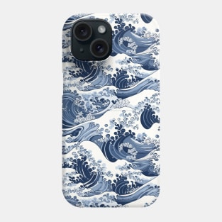 Ephemeral Crests: Hokusai Waves Reimagined Phone Case