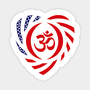 Hindu Murican Patriot Flag Series (Heart) Magnet
