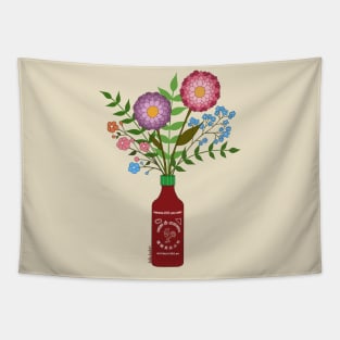 Sriracha Flowers Tapestry