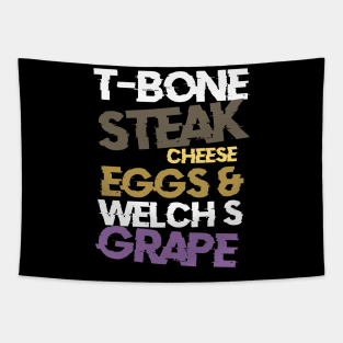 Guest-Check-T-Bone-Steak-Cheese-Eggs-Welch's-Grape Tapestry