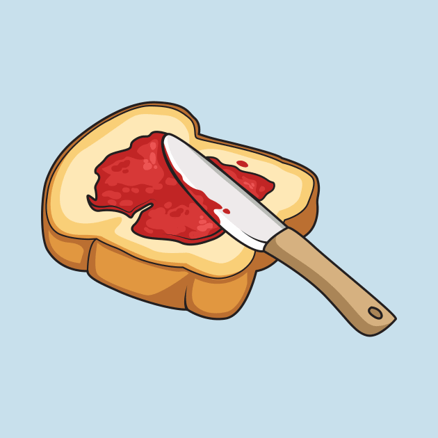 Bread & jam cartoon illustration by Miss Cartoon