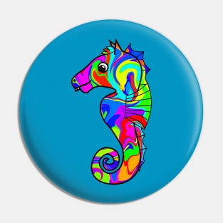 Colorful Seahorse Pin