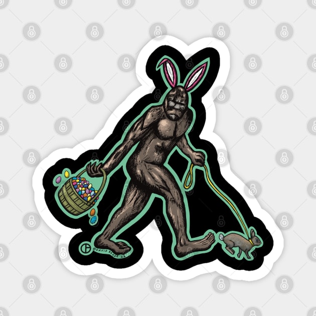 Easter Sasquatch Magnet by Art from the Blue Room