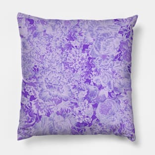 Seamless Purple Peonies Garden Pillow