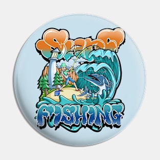 SURF FISHING Pin