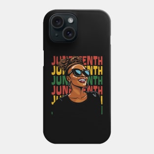 Black History Juneteenth Art for Men, Women, Girls Phone Case