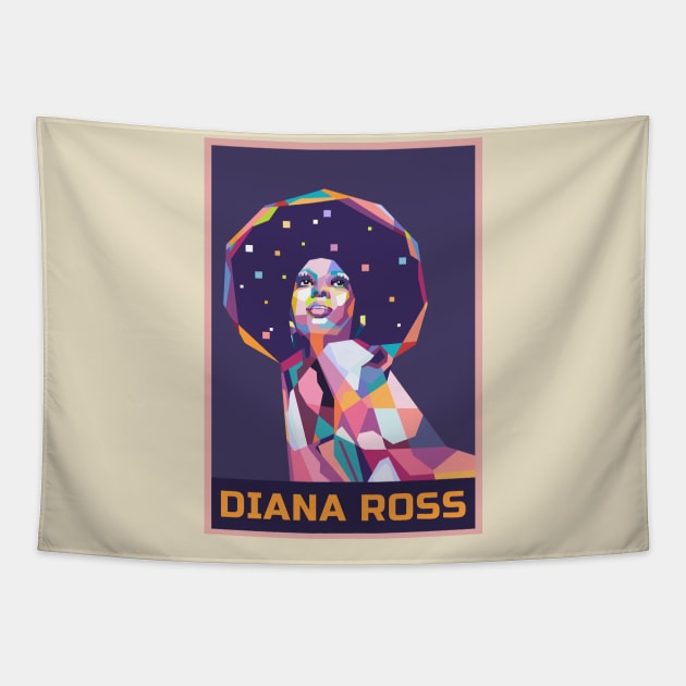 Abstract Diana Ross In WPAP Tapestry by smd90