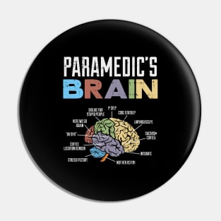 Funny CPR Instructur EMT EMS Paramedic Brain Pin