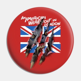 AN AMERICAN WEREWOLF IN LONDON - Union Jack Rips (4 red) Pin