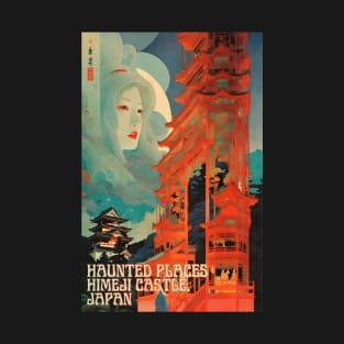 Haunted Places Himeji Castle Japan Art Nouveau T-Shirt