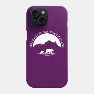 Momma Black Bear & Cubs - Asheville, NC - WO Purple 11 Phone Case