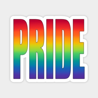Pride Rainbow Text Magnet