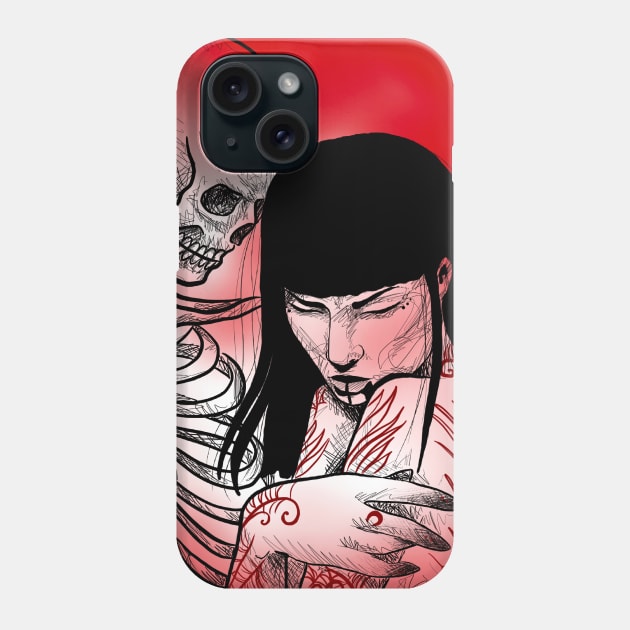 Adri Psycho Doll - Death embrace II Phone Case by Nana Moonish