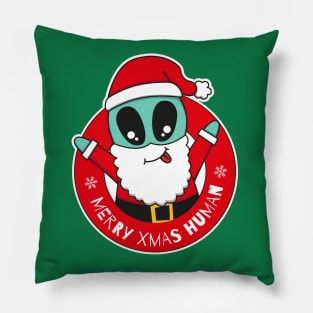 Alien Santa Claus Pillow