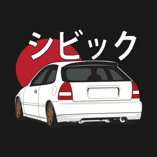 Vintage JDM Civic Hatch white EK T-Shirt